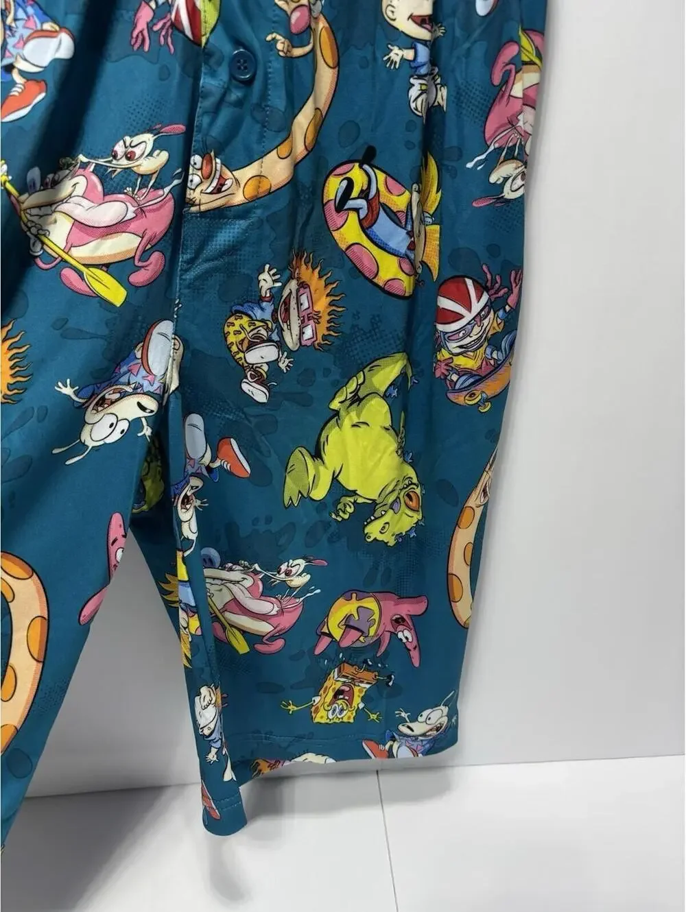 Men's Nickelodeon 90s XL Sleep Shorts SpongeBob Ren Stimpy Arnold Catdog Rugrats